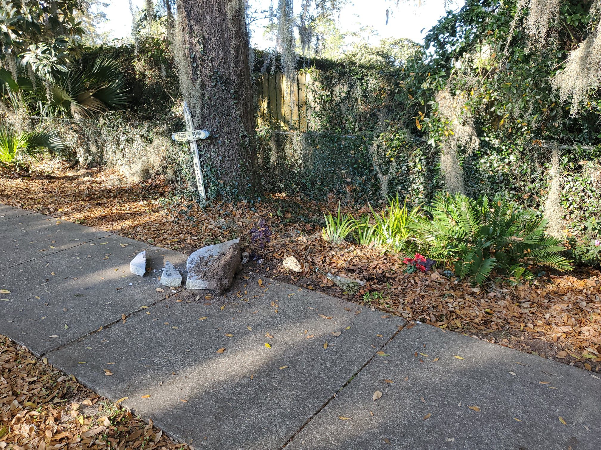 Vandals destroy memorial for fallen Gainesville Police Officer Scott Baird