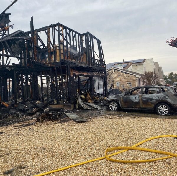Fire guts lagoon front home at the Jersey Shore