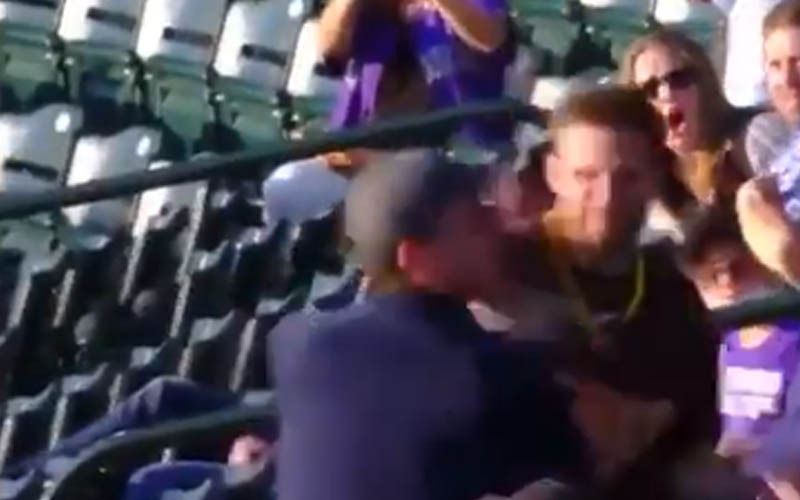 Padres fan knocks out Rockies fan in one punch, then gets wolf packed