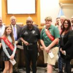 The winners of the Veterans Day Essay Contest were also present to accept their awards.
