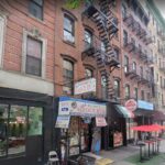 Lower East Side apartment building where an elderly woman and her son were found dead.