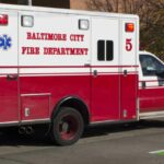Baltimore City Fire Department ambulance - Stock Photo