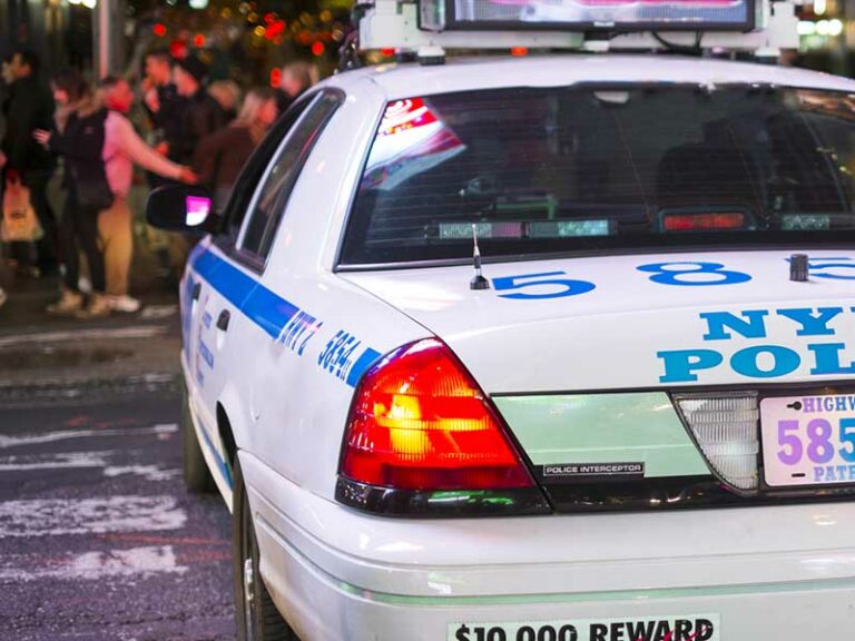 New York City Police Department dispatched to crime scene.