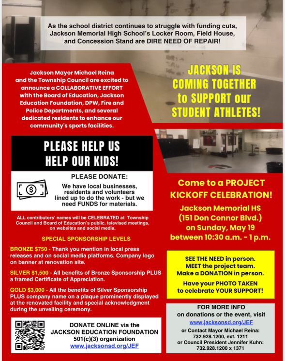 Community Comes Together to Renovate Jackson Memorial Field House, Locker Room, and Concession Stand