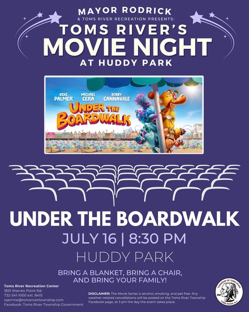 Free Outdoor Movie Night Returns to Huddy Park in Toms River
