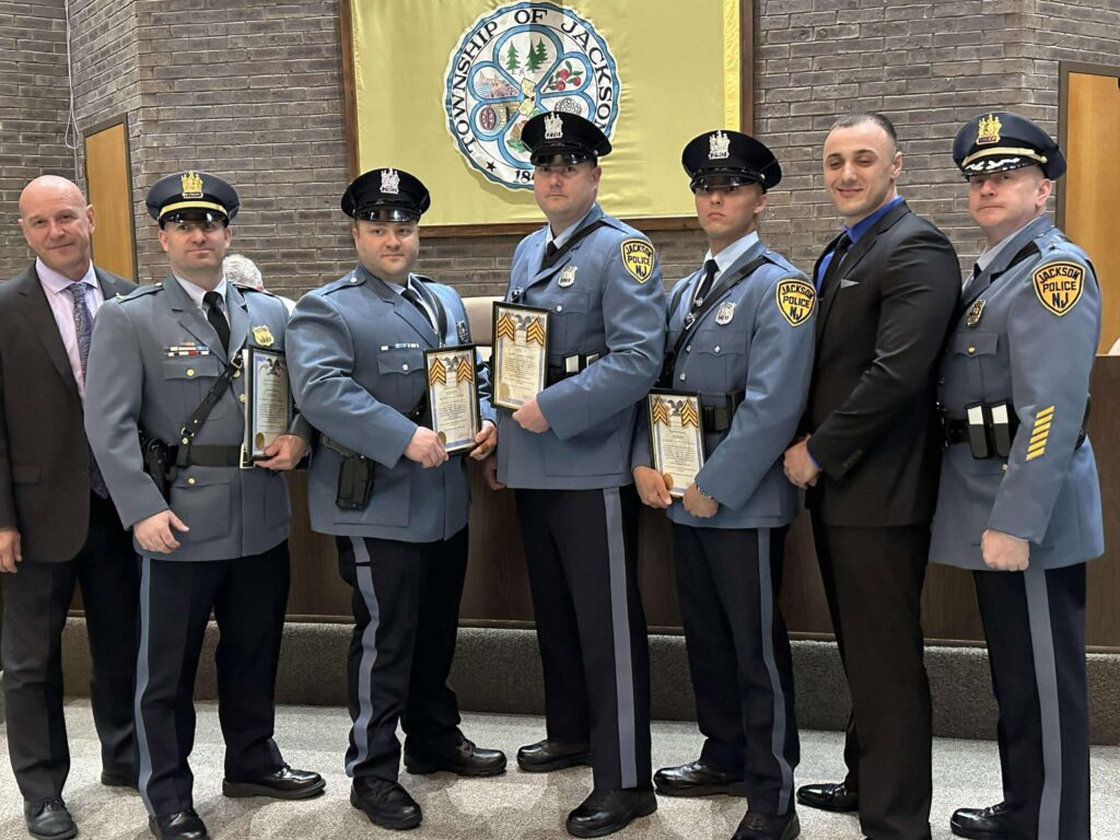 Jackson Township Council Celebrates Police Department Promotions and Welcomes New Officer
