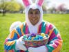 Cory Booker dressed as the Easter Bunny, delivering eggs - Political Satire - AI Rendered/.GrokAI