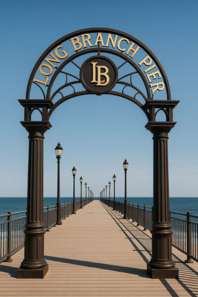 Nearly 40 years after devastating fire destroyed long branch pier, new $12. 4 million structure takes shape Nearly 40 years after devastating fire destroyed long branch pier, new $12. 4 million structure takes shape